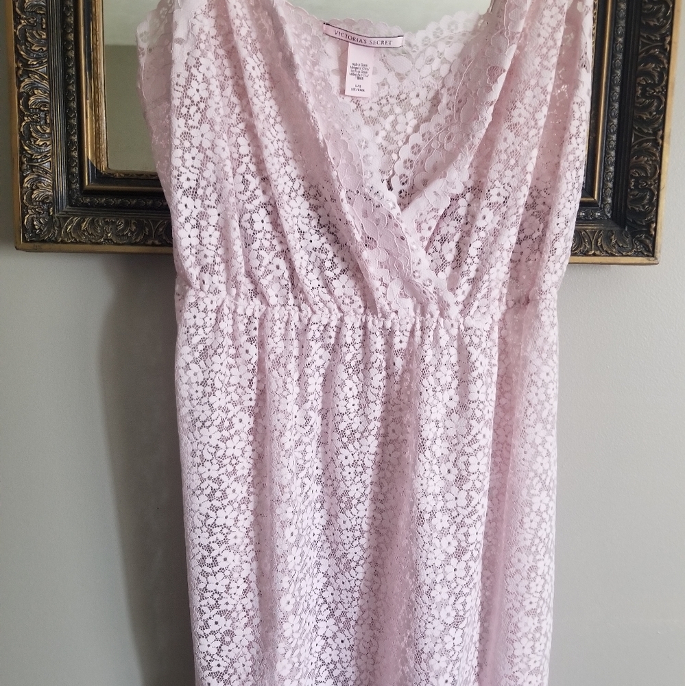Blush pink lace slip